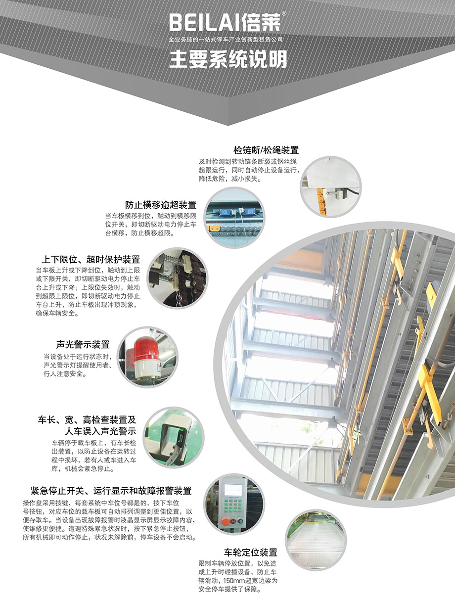 成都PSH7七层升降横移机械式立体停车设备主要系统说明