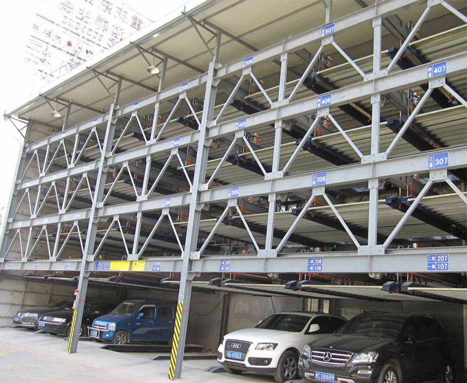 福建PSH4-D2负二正二地坑四层升降横移机械式立体停车设备