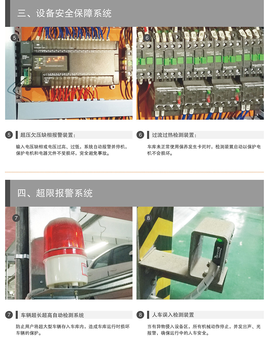 成都PSH4-D2负二正二地坑四层升降横移机械式立体停车设备安全保障系统