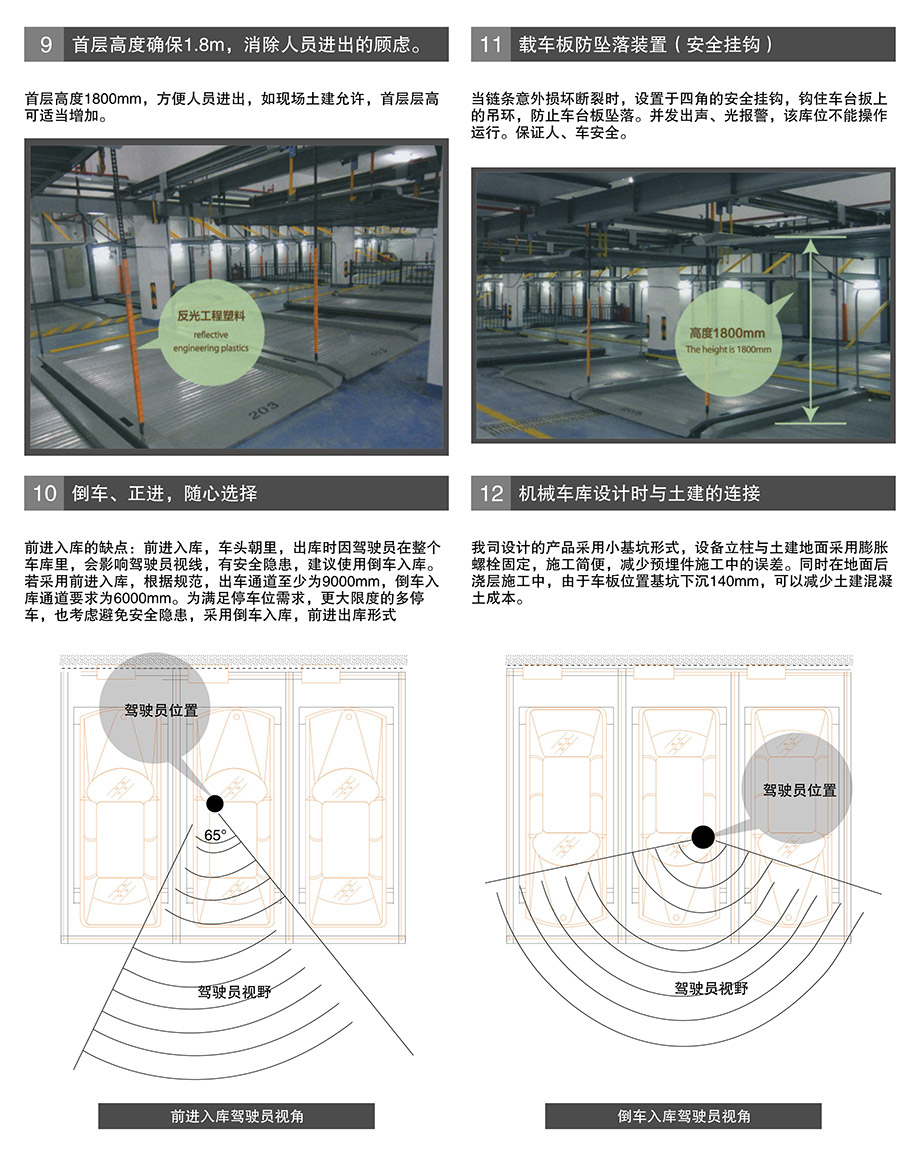 成都PSH3三层升降横移机械式立体停车设备载车板防坠落装置